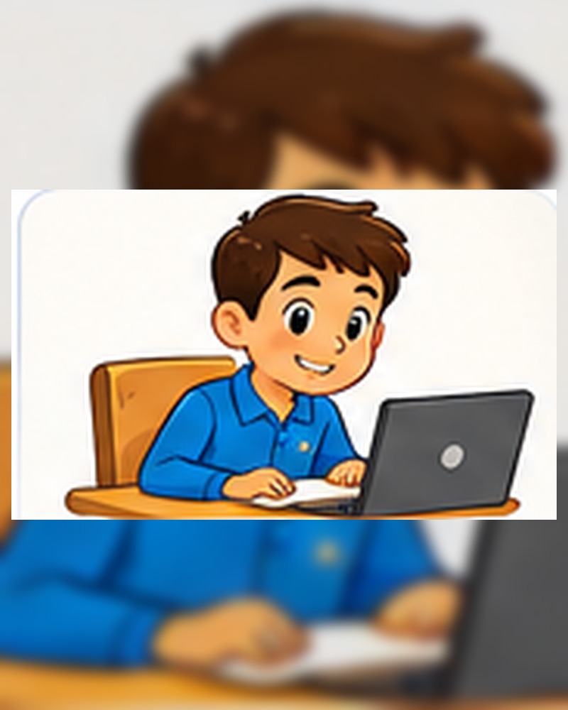 Estudiantes de secundaria en estilo caricatura