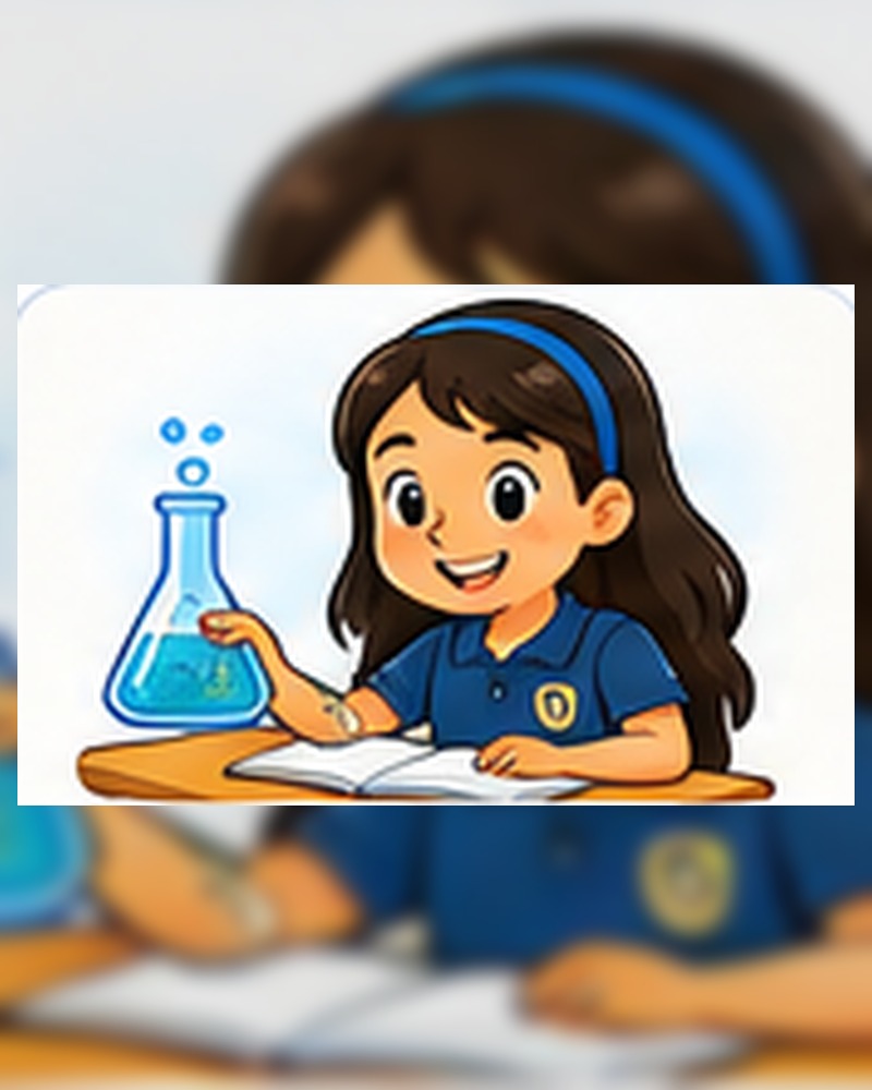 Estudiantes trabajando en tecnología en estilo caricatura